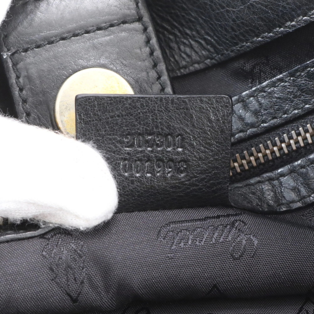 GUCCI Black Leather Tote Bag - Picture 10 of 10